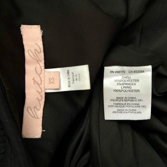 Anthropologie Hutch Ronnie Black Wrap Dress Mini Size XS - Picture 9 of 10